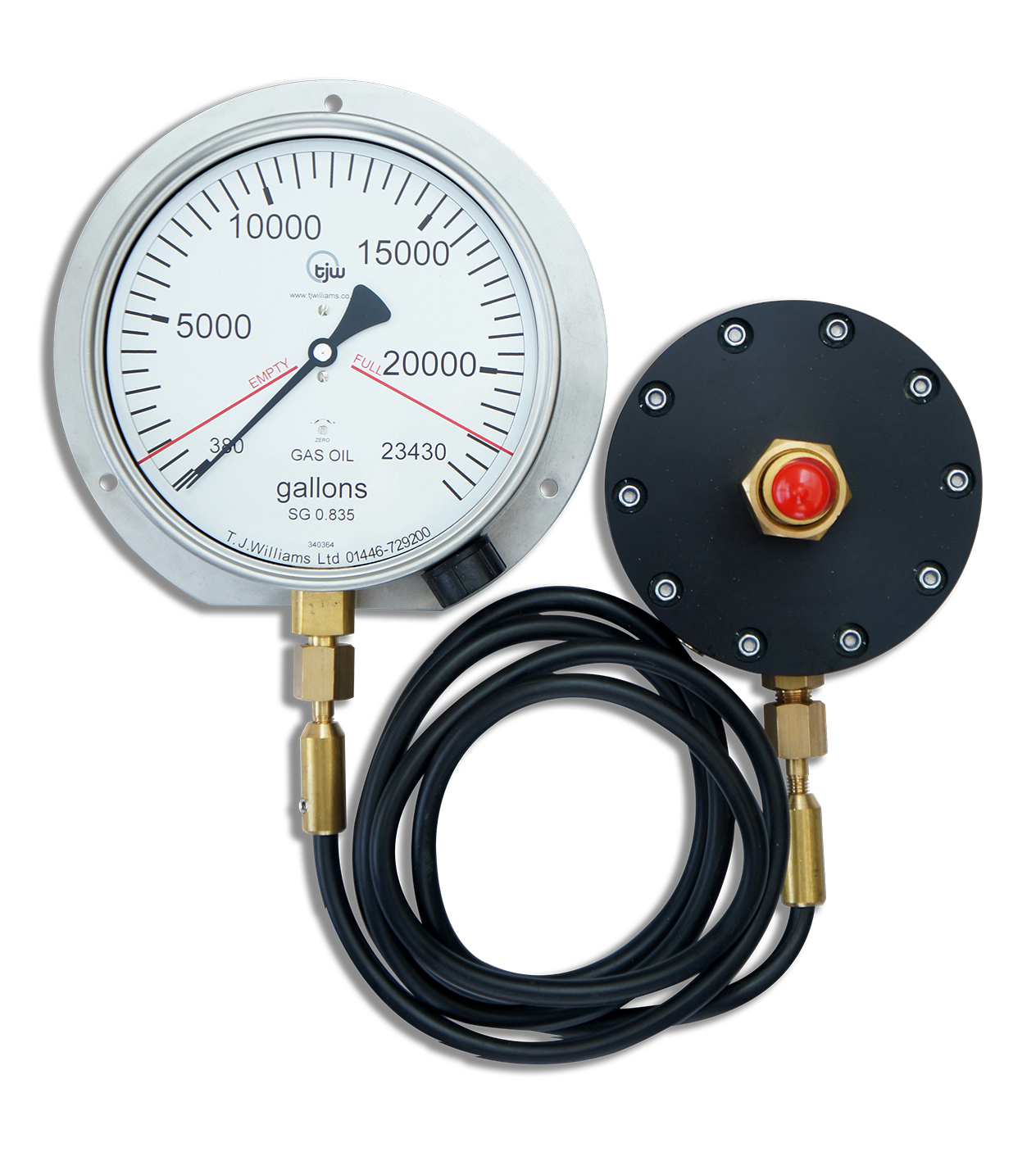 Remote Indicating Tank Contents Gauge with External Transmitter