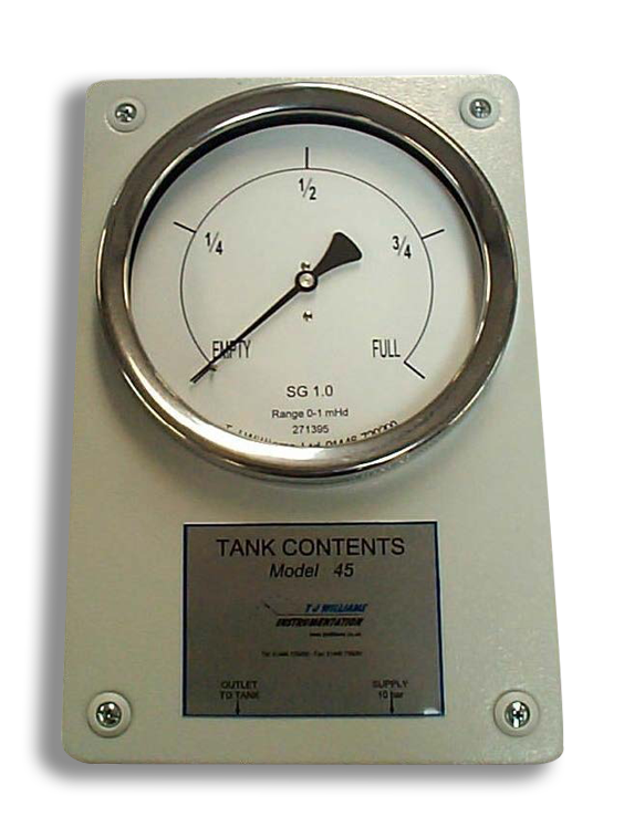  Pneumatic Tank Level Gauge; runs off customers own external air supply